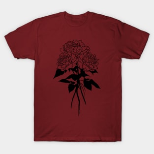 Black & White Rose Trio T-Shirt